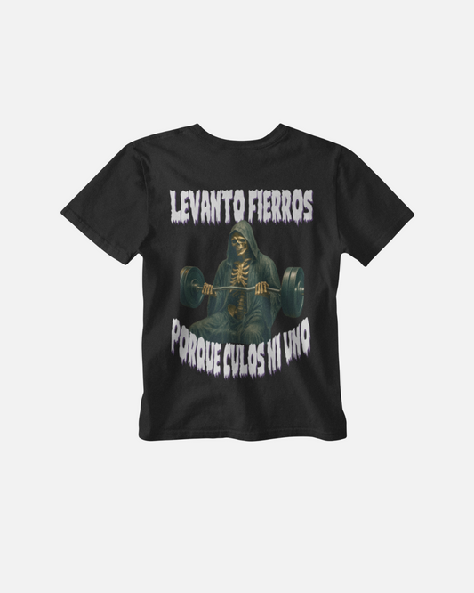 Levanto Fierros Porque Culos Ni Uno- Polera Oversize