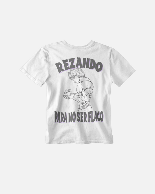 REZANDO PARA NO SER FLACO - Polera Oversize